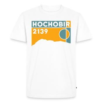 Hochobir Karavanke Hiking Hike Souvenir - Men's Premium Organic T-Shirt - white - Front - Nico (187cm)