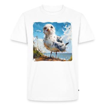 Toons de #lovely mouette - T-shirt Premium bio Homme - blanc - Devant - Nico (187cm)
