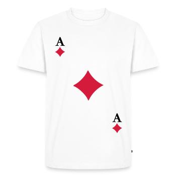As de Carreau - T-shirt Premium bio Homme - blanc - Devant - Nico (187cm)