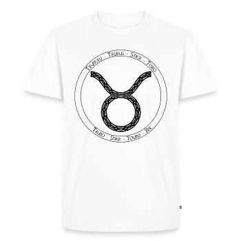 Tierkreis, Stier - Stier - Männer Premium Bio T-Shirt - Weiß - Vorne - Nico (187cm)