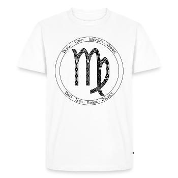 Zodiaque, Vierge - Virgo - T-shirt Premium bio Homme - blanc - Devant - Nico (187cm)