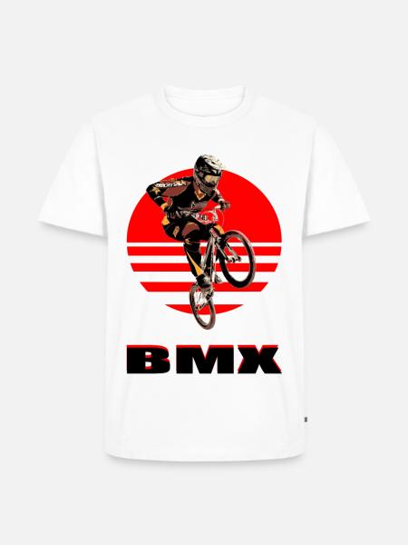 BMX Bike - Men's Premium Organic T-Shirt - white