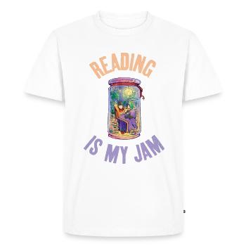 La lecture est mon art cool de confiture pour - T-shirt Premium bio Homme - blanc - Devant - Nico (187cm)