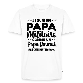 Homme Je Suis Papa Militaire Humour Cadeau soldats - T-shirt Premium bio Homme - blanc - Devant - Nico (187cm)