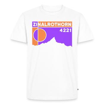 Zinalrothorn Mountain Tour High Tour North Ridge Souvenir - Men's Premium Organic T-Shirt - white - Front - Nico (187cm)