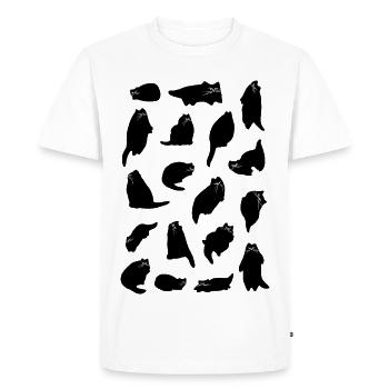BLACK CAT ENERGY - Men's Premium Organic T-Shirt - white - Front - Nico (187cm)