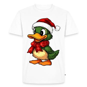 Christmas Ducks - Men's Premium Organic T-Shirt - white - Front - Nico (187cm)