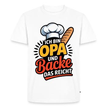 I'm Grandpa and Cheek – That's Enough - Men's Premium Organic T-Shirt - white - Front - Nico (187cm)