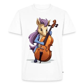 Violoncelle licorne - T-shirt Premium bio Homme - blanc - Devant - Nico (187cm)