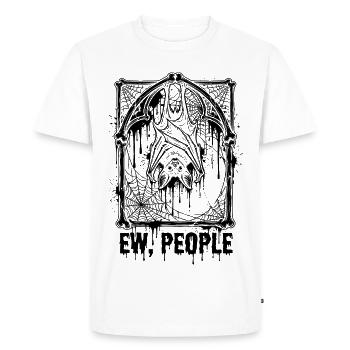 Ew People Bat Gothic - Men's Premium Organic T-Shirt - white - Front - Nico (187cm)