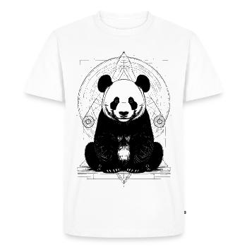 Motif Panda - T-shirt Premium bio Homme - blanc - Devant - Nico (187cm)