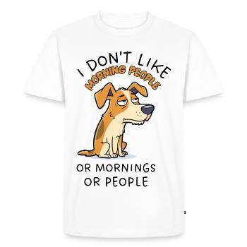 Grumpy Jack Russell Morning Mood - T-shirt Premium bio Homme - blanc - Devant - Nico (187cm)