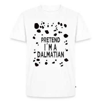 Faire semblant d’être une chemise dalmate drôle - T-shirt Premium bio Homme - blanc - Devant - Nico (187cm)