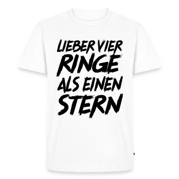 Car Saying Funny Carriage Rings Star - Men's Premium Organic T-Shirt - white - Front - Nico (187cm)