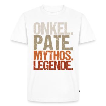Uncle godfather myth legend communion - Men's Premium Organic T-Shirt - white - Front - Nico (187cm)