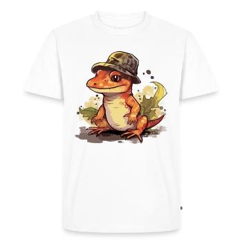 Vuo Salamandre - T-shirt Premium bio Homme - blanc - Devant - Nico (187cm)