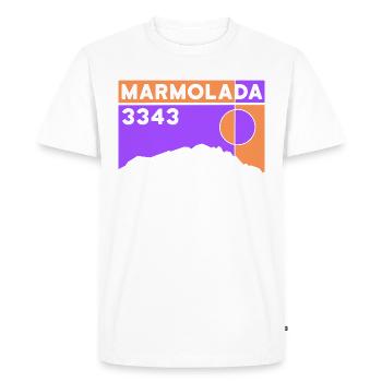 Marmolada Marmolada Dolomites Punta Penia Hiking - Men's Premium Organic T-Shirt - white - Front - Nico (187cm)