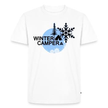 camping d’hiver, tentes d’hiver, bivouac de neige - T-shirt Premium bio Homme - blanc - Devant - Nico (187cm)