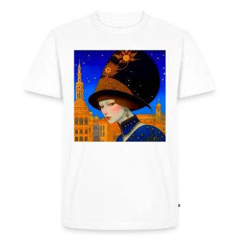 Fantastic person in mask at the Venetian carnival - Men's Premium Organic T-Shirt - white - Front - Nico (187cm)
