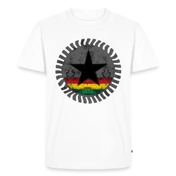 roots reggae star - T-shirt Premium bio Homme - blanc - Devant - Nico (187cm)