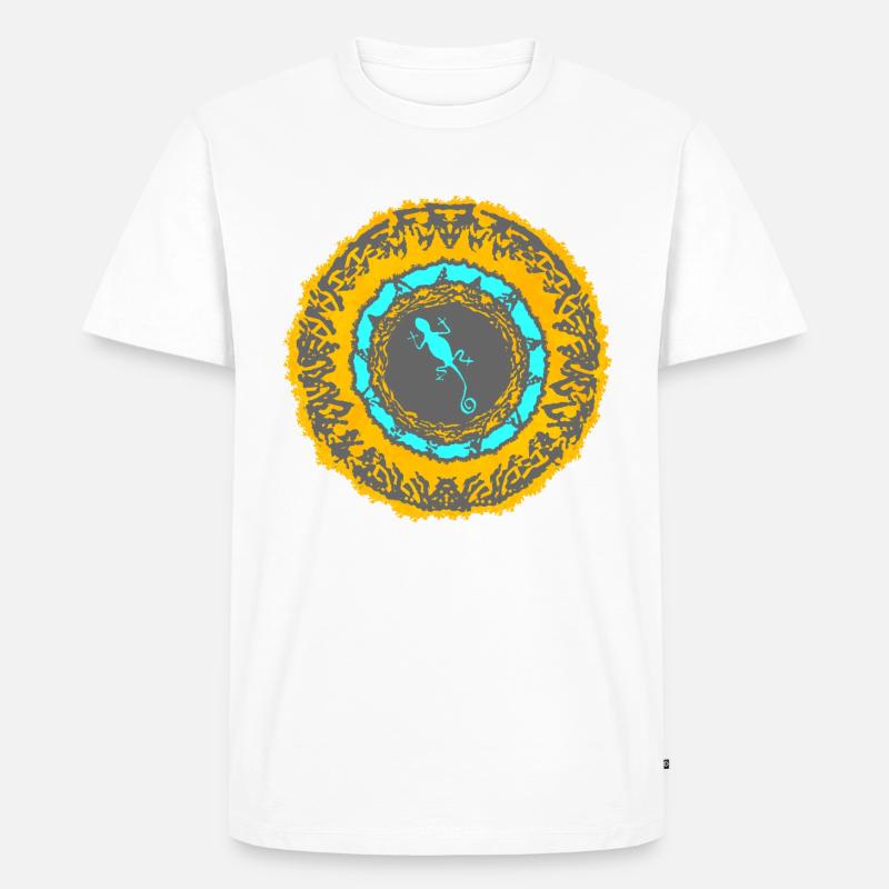 Balearen Echse - Männer Premium Bio T-Shirt - Weiß