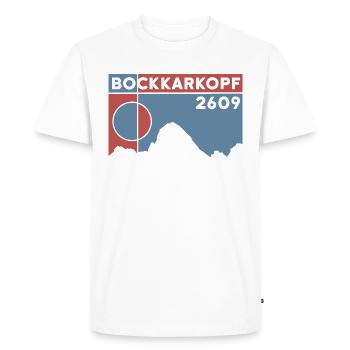 Bockkarkopf Crossing Ascent Hiking Tour - Men's Premium Organic T-Shirt - white - Front - Nico (187cm)