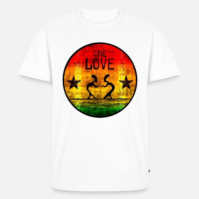 one love reggae 2 - Männer Premium Bio T-Shirt - Weiß