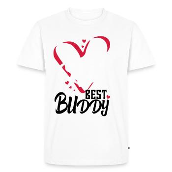 Meilleur ami cheval - T-shirt Premium bio Homme - blanc - Devant - Nico (187cm)