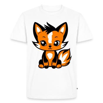 Renard Animal Bébé - T-shirt Premium bio Homme - blanc - Devant - Nico (187cm)
