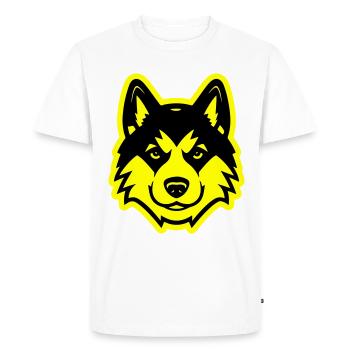 Tête de chien Akita - T-shirt Premium bio Homme - blanc - Devant - Nico (187cm)