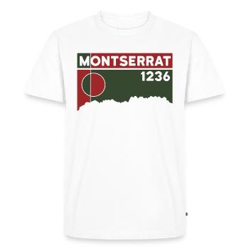 Montserrat Altitude Mountain Hiking Barcelone Cadeau - T-shirt Premium bio Homme - blanc - Devant - Nico (187cm)