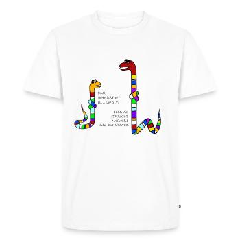 Twisty snakes - Men's Premium Organic T-Shirt - white - Front - Nico (187cm)