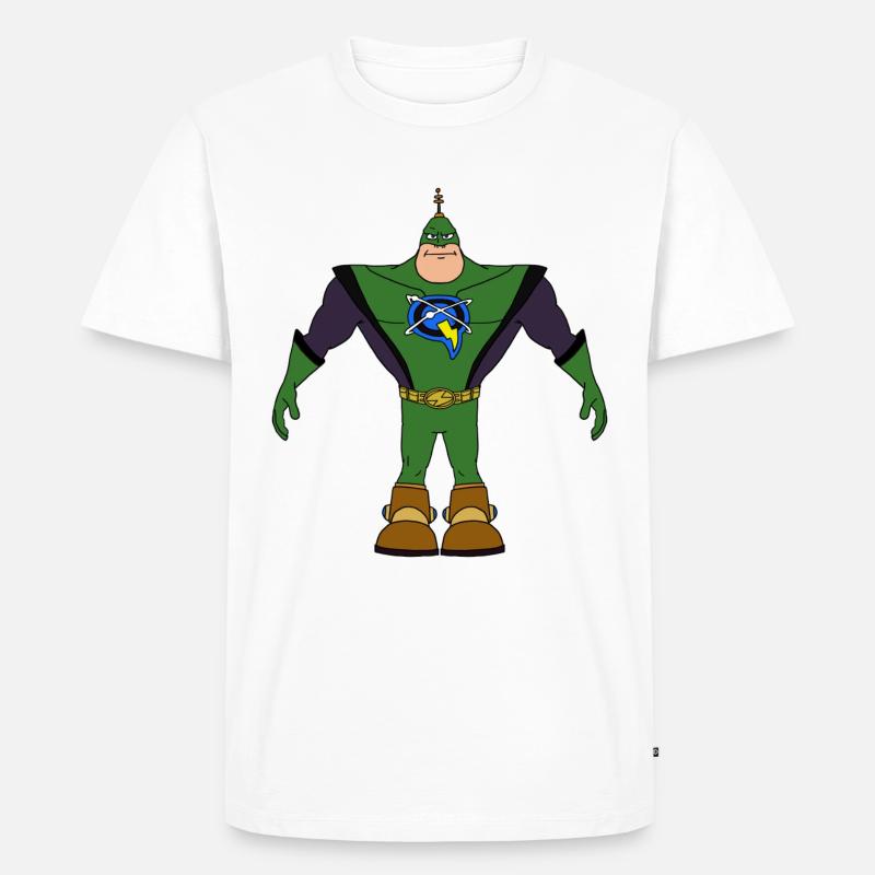 Captain Qwark - Männer Premium Bio T-Shirt - Weiß