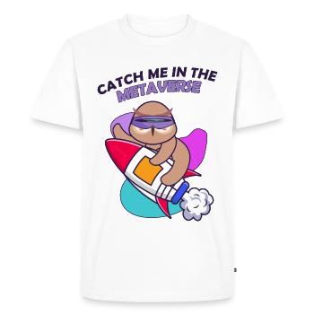 Catch me in the metaverse Animal Funny Graphic - Men's Premium Organic T-Shirt - white - Front - Nico (187cm)