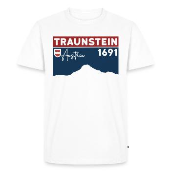 Traunstein Traunsee Hike Souvenir Souvenir - T-shirt Premium bio Homme - blanc - Devant - Nico (187cm)