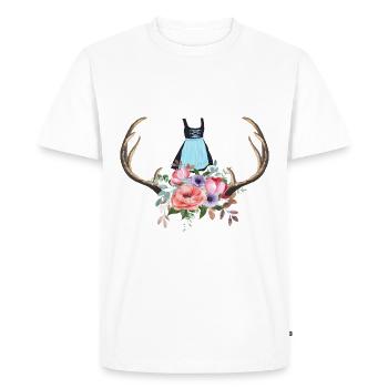 Mon Dirndl est dans la lessive - T-shirt Premium bio Homme - blanc - Devant - Nico (187cm)