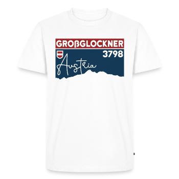 Großglockner Hohe Tauern Ski Tour Randonnée Course à pied en montagne - T-shirt Premium bio Homme - blanc - Devant - Nico (187cm)