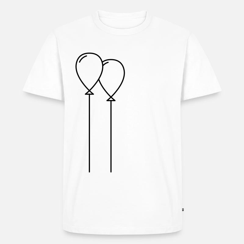 Luftballon - Männer Premium Bio T-Shirt - Weiß