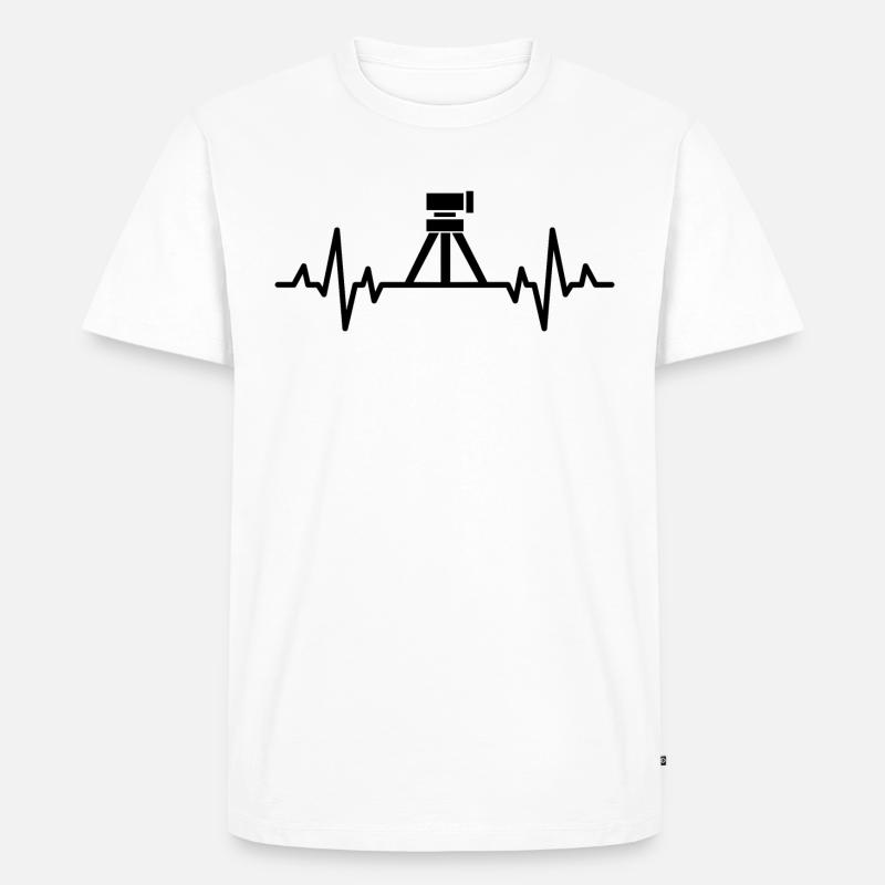 Vermessung mit Nivellement - Männer Premium Bio T-Shirt - Weiß