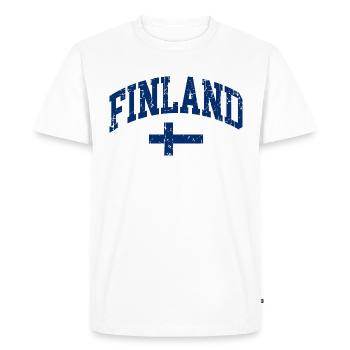 DRAPEAU FINLANDAIS - T-shirt Premium bio Homme - blanc - Devant - Nico (187cm)