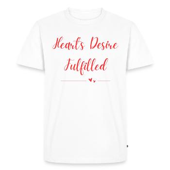 Le désir du cœur exaucé - T-shirt Premium bio Homme - blanc - Devant - Nico (187cm)