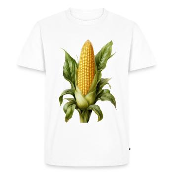 Illustration de maïs sur épi de maïs - T-shirt Premium bio Homme - blanc - Devant - Nico (187cm)