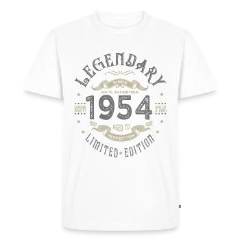 1954 Legendary Birthday Born 1954 - Men's Premium Organic T-Shirt - white - Front - Nico (187cm)