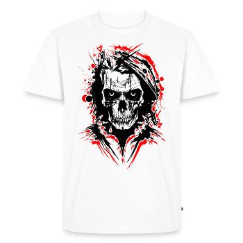 The most blatant Skull - Men's Premium Organic T-Shirt - white - Front - Nico (187cm)