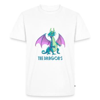 Bienvenue au club des dragons - T-shirt Premium bio Homme - blanc - Devant - Nico (187cm)