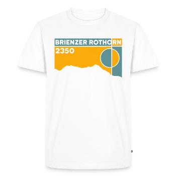 Brienzer Rothorn Hiking High Altitude Hike Souvenir - Men's Premium Organic T-Shirt - white - Front - Nico (187cm)