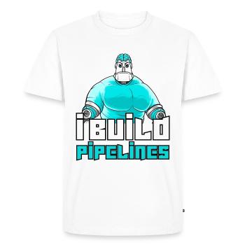 Data Engineer Analyst Deep Learning Nerds Power BI - Men's Premium Organic T-Shirt - white - Front - Nico (187cm)