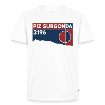 Piz Surgonda Ski Tour Randonnée Sommet Livre Souvenir - T-shirt Premium bio Homme - blanc - Devant - Nico (187cm)