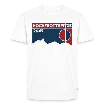 Hochfrottspitze Mädelegabel Randonnée hors limites - T-shirt Premium bio Homme - blanc - Devant - Nico (187cm)