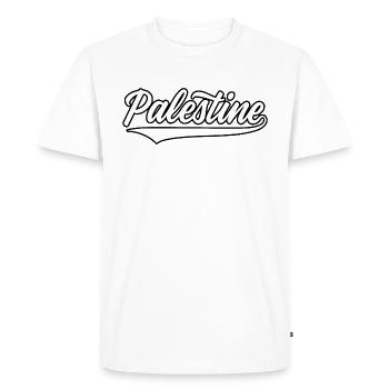 Palestine style baseball blanc-noir - T-shirt Premium bio Homme - blanc - Devant - Nico (187cm)